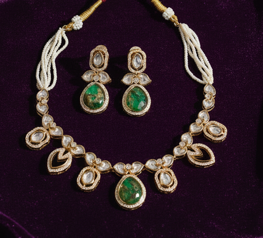 Kundan and stone set Nck25 348