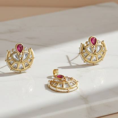 Rani Polki Kundan pendant set Pds25 365
